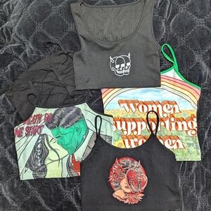 5 Goth Cropped Tank Tops